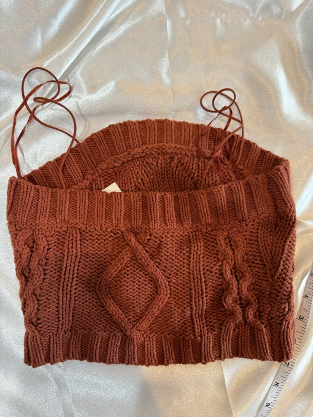 Aeropostale Rust-Brown Cable Knit Crop Tank - Picture 6 of 6